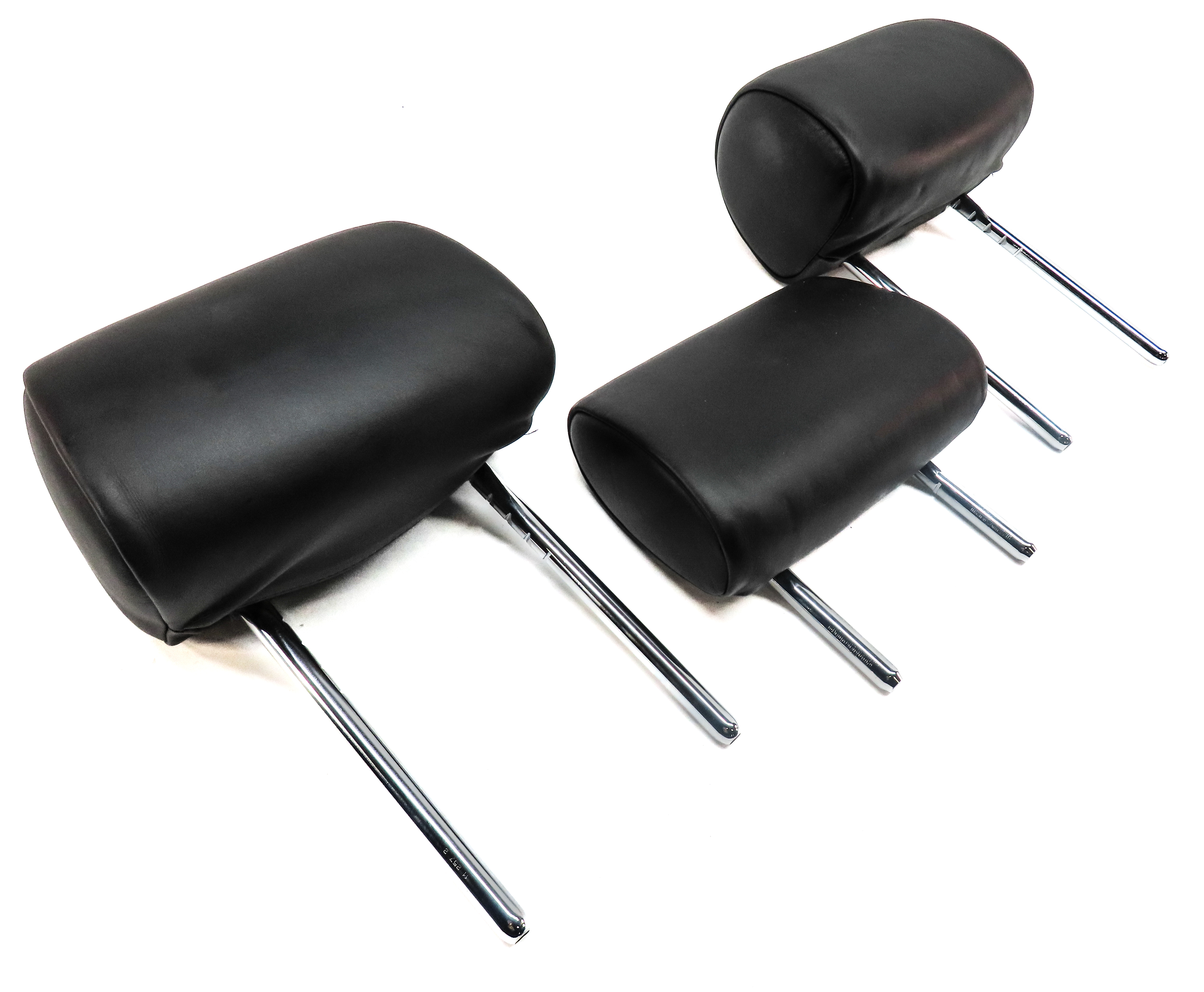 11-16 BMW 5 SERIES F10 REAR LEFT CENTER RIGHT SEAT HEADREST SET/3 (Black) — exact item pictured